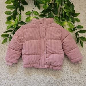 Toddler Girl Blush Pink Puffer Jacket (2T)